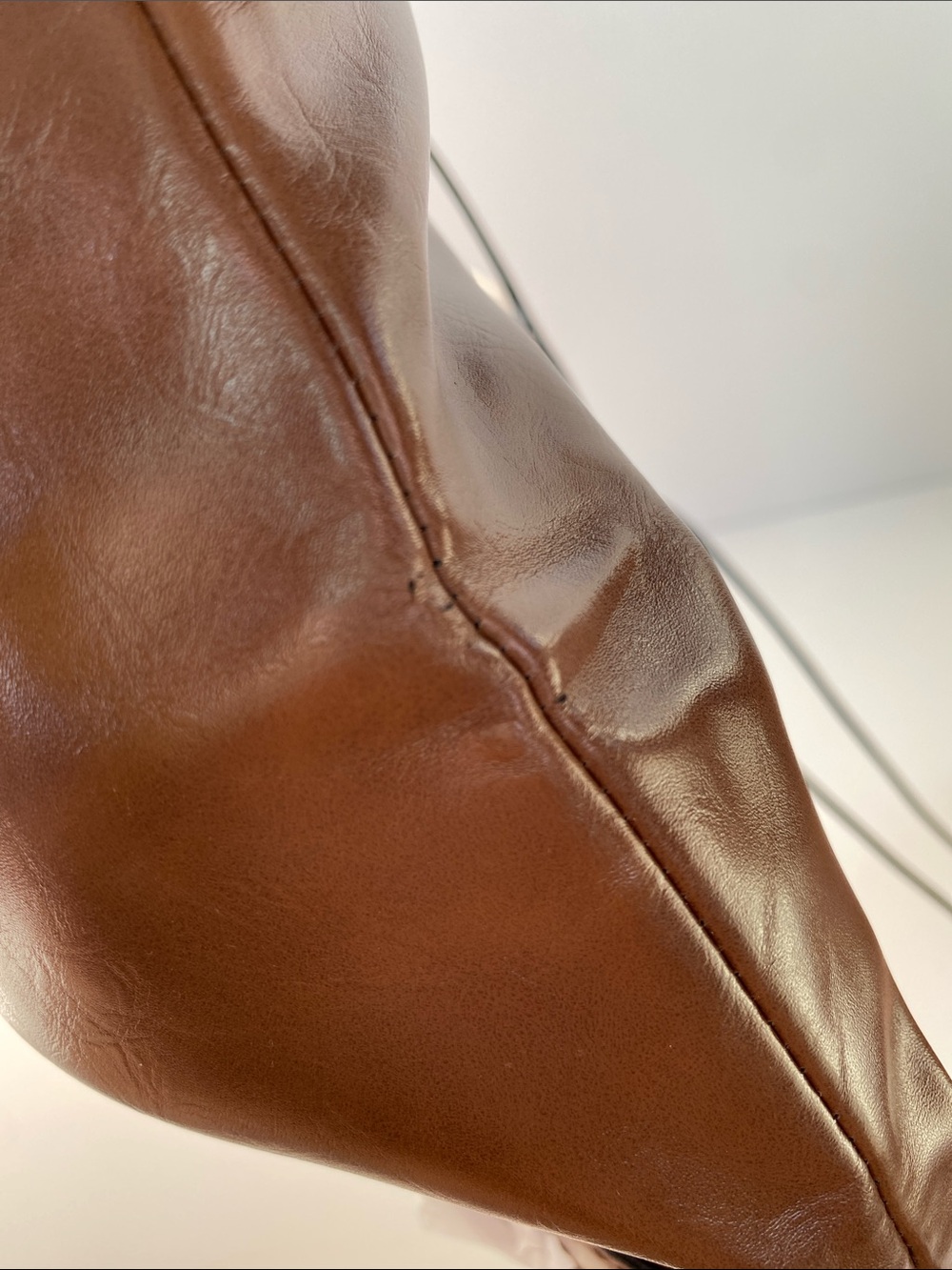 NWT Arizona Jean Co Women's Cognac Brown Knee High Riding Boots size 7 WIDE CALF - Picture 4 of 6